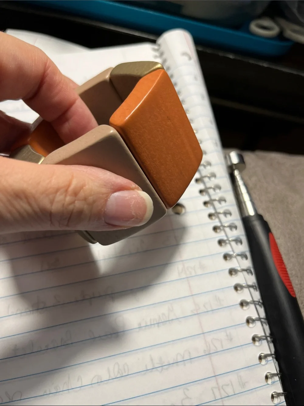 Brown and Beige Smart Wearable Tracker Band 1615